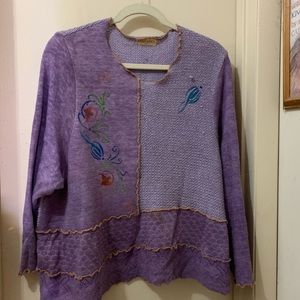 Steel Pony,  art to wear cropped sweater